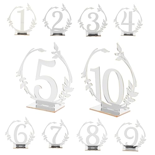 DINHEAROM 10 Stück Tisch Nummernschild Mini Hochzeitsdekorationen Diy-tischnummer Rezeption Luxus Gold Rustikal Tischnummernschilder Inhaber Der Tabellennummer Runden Ort Acryl Silver DINHEAROM 10 Stück Tisch Nummernschild Mini Hochzeitsdekorationen Diy-tischnummer Rezeption Luxus Gold Rustikal Tischnummernschilder Inhaber Der Tabellennummer Runden Ort Acryl Silver von DINHEAROM
