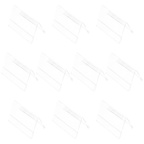 DINHEAROM 10 Stück Transparente Acryl Tischkartenhalter für Namensschilder Doppelseitige Displays für Konferenzen und Robustes Design zur Einfachen Nutzung und Verbesserten Sichtbarkeit von DINHEAROM