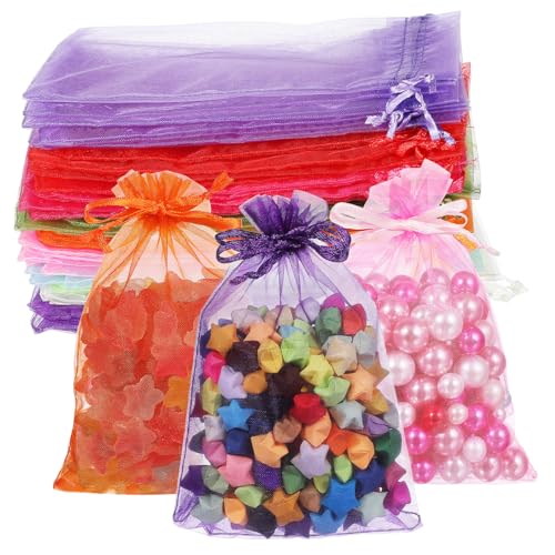 DINHEAROM 100Stücke Organzabeutel Mischfarben Kleine Verpackungsbeutel für Hochzeiten Süßigkeiten und Schmuckbeutel für Partygeschenke und Besondere Anlässe DINHEAROM 100Stücke Organzabeutel Mischfarben Kleine Verpackungsbeutel für Hochzeiten Süßigkeiten und Schmuckbeutel für Partygeschenke und Besondere Anlässe von DINHEAROM