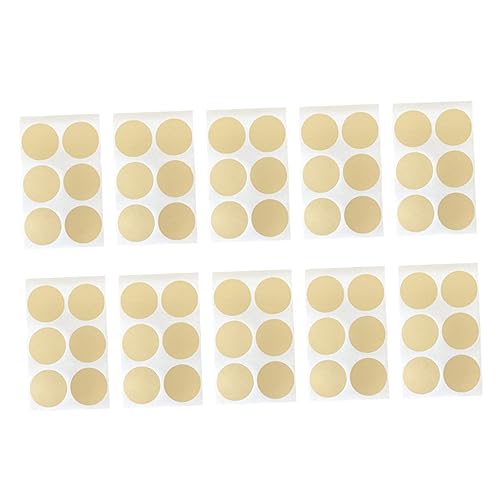 DINHEAROM 10Blätter Goldene Kratzaufkleber Runde Dichtungsaufkleber für DIY Projekte und Kreative Bastelideen Insgesamt für Bäckereien Partys von DINHEAROM