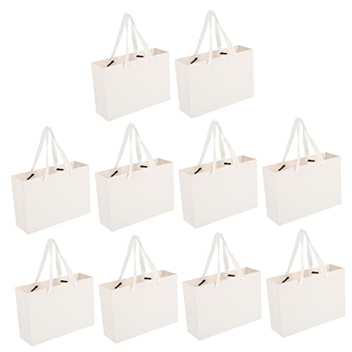 DINHEAROM 10Stücke Papiertragetaschen mit Wiederverwendbare Einkaufspapiertüten für Vielseitige Papiertüten für Snacks Party und Alltäglichen Gebrauch DINHEAROM 10Stücke Papiertragetaschen mit Wiederverwendbare Einkaufspapiertüten für Vielseitige Papiertüten für Snacks Party und Alltäglichen Gebrauch von DINHEAROM