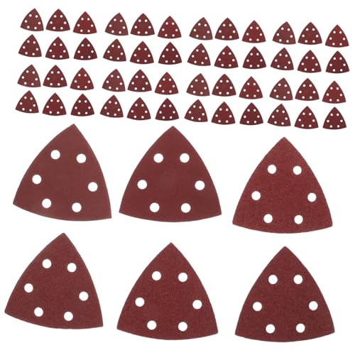 DINHEAROM 120 Stück dreieckiges Schleifpapier Schleif- und Polierpapier Schleifpapier mit hoher Körnung Schleifpapier zum Schleifen von Metall Aluminiumoxid Brown von DINHEAROM