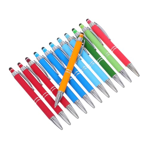 DINHEAROM 12Stücke Metall Kugelschreiber mit Stylus Spitze Schreibstifte für Büro und Schule Reißfester Tintenfluss und Ergonomischer Griff für Damen und Männer DINHEAROM 12Stücke Metall Kugelschreiber mit Stylus Spitze Schreibstifte für Büro und Schule Reißfester Tintenfluss und Ergonomischer Griff für Damen und Männer von DINHEAROM