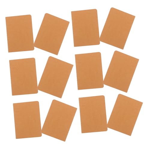 DINHEAROM 12Stücke Notizbuch Blanko Vintage Kraftpapier für Reiseberichte Tagebuch Notizen Bürobedarf Liegend für Einfaches Schreiben von DINHEAROM