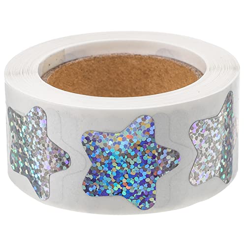DINHEAROM 1Rolle Selbstklebende Sternaufkleber Glitzernde Dekorative Siegelaufkleber für Basteln Hochzeiten DIY Dekoration Valentinstag von DINHEAROM