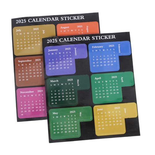 DINHEAROM 1Satz Monatskalenderaufkleber Multifunktionale DIY Planer Tabs Index Aufkleber für Notizblöcke und Kalender für Planung und Organisation von Monaten von DINHEAROM
