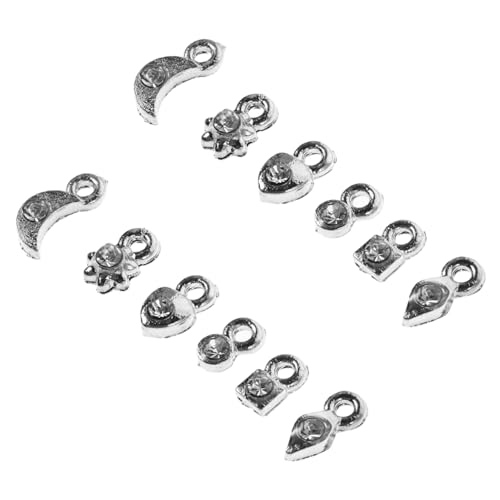 DINHEAROM 2 Sätze Nail Art Charms Silber Nail Dangle Ornament Nageldekoration DIY Schmuck für Maniküre für Nagelliebhaber und Professionelle Anwendung von DINHEAROM