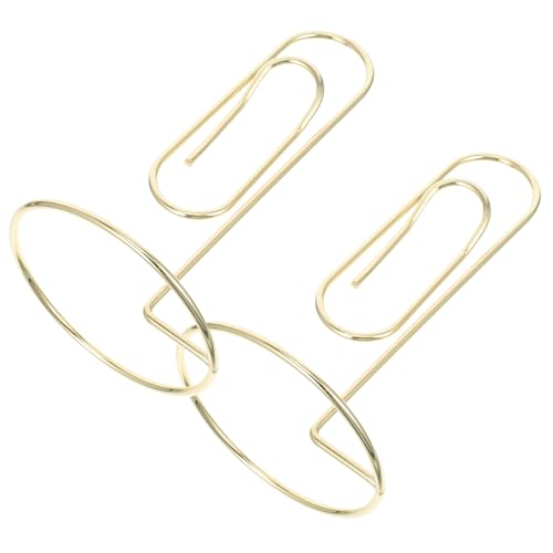 DINHEAROM 2 Stück Goldene Metall Kartenhalter Kreative Desktop Notizhalter für Memos Fotos und Tischnummern für und Veranstaltungen von DINHEAROM