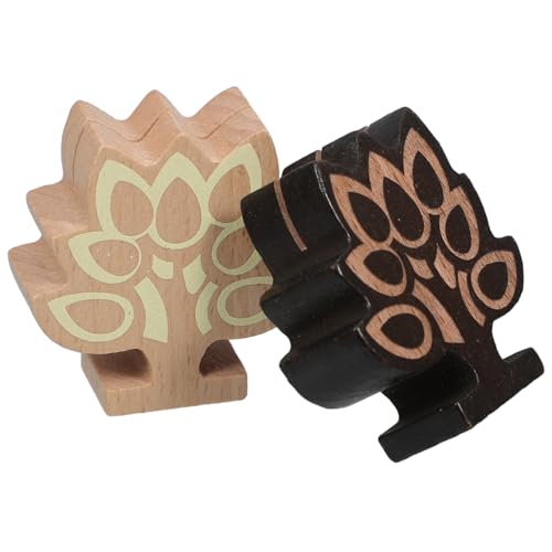 DINHEAROM 2 Stück Mini Holz Platzkartenhalter Vintage und Naturfarbene Foto und Notizklammern für Hochzeit und Restaurant Praktischer Menüclip und Dekoration von DINHEAROM