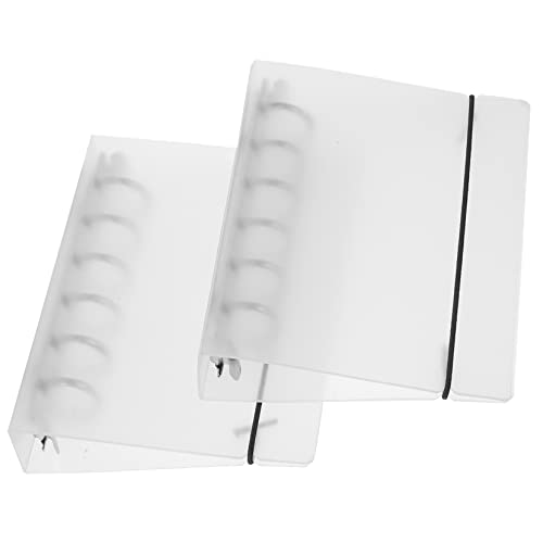DINHEAROM 2 Stück PP Transparent Ringbuch Ordner Wiederverwendbarer Binder für Büro Schule und Zuhause zur Organisation von Dokumenten und Unterlagen von DINHEAROM