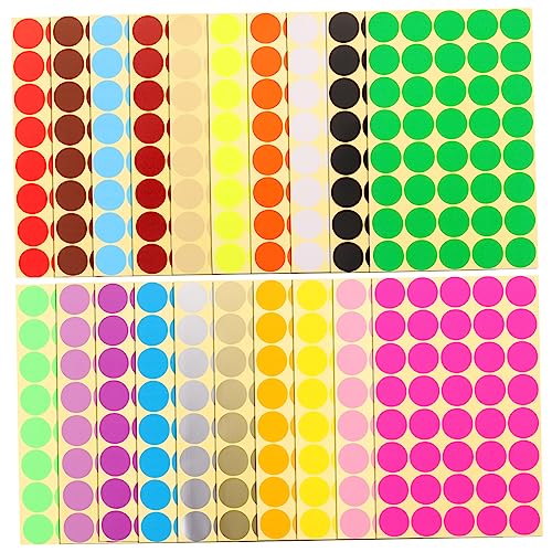 DINHEAROM 20 Blatt Bunte Klebepunkte Aufkleber Selbstklebende Runde Dot Labels für Klassifizierung Sortierung und Basteln für Büro und Zuhause DINHEAROM 20 Blatt Bunte Klebepunkte Aufkleber Selbstklebende Runde Dot Labels für Klassifizierung Sortierung und Basteln für Büro und Zuhause von DINHEAROM