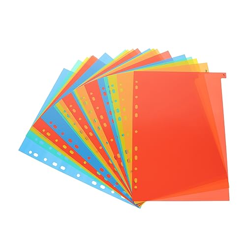 DINHEAROM 20 Blatt Index Trennblätter für Ordner Teiliges aus Robustem Material Farbige Trennseiten für Notizbücher und für Büro und Schule DINHEAROM 20 Blatt Index Trennblätter für Ordner Teiliges aus Robustem Material Farbige Trennseiten für Notizbücher und für Büro und Schule von DINHEAROM