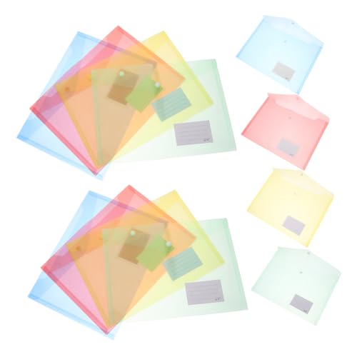 DINHEAROM 20 Stück Snap Dokumentendatei Papier Organizer Kunststoff Dateiumschläge Business Dateitasche Durchsichtige Dokumententasche Rechnungsaufbewahrungstasche Dateitaschen DINHEAROM 20 Stück Snap Dokumentendatei Papier Organizer Kunststoff Dateiumschläge Business Dateitasche Durchsichtige Dokumententasche Rechnungsaufbewahrungstasche Dateitaschen von DINHEAROM