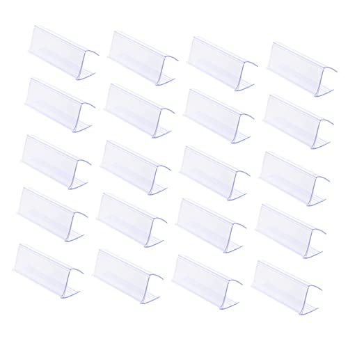 DINHEAROM 20 Stück Teiliges Set Transparente Preisschildhalter für Supermärkte Klare Etikettenhalter aus Robustem Kunststoff für Regalbeschilderung und Warenanzeige Langlebig und Wetterfest DINHEAROM 20 Stück Teiliges Set Transparente Preisschildhalter für Supermärkte Klare Etikettenhalter aus Robustem Kunststoff für Regalbeschilderung und Warenanzeige Langlebig und Wetterfest von DINHEAROM