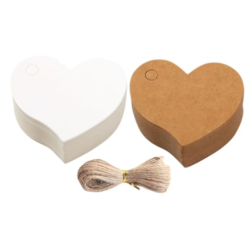 DINHEAROM 200 Stück Herzförmige Geschenkanhänger Kraftpapier mit Schnur Blanko Tags für Valentinstag Hochzeiten Muttertag DIY und Dekorationen DINHEAROM 200 Stück Herzförmige Geschenkanhänger Kraftpapier mit Schnur Blanko Tags für Valentinstag Hochzeiten Muttertag DIY und Dekorationen von DINHEAROM