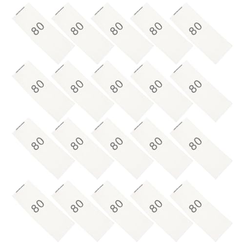 DINHEAROM 200 Stück Kinderbekleidungs Faltgrößenetiketten aus Baumwolle Gestickte Größenlabels für Kleidung Langlebige Textiletiketten für Optimale Verwendung von DINHEAROM