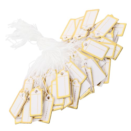 DINHEAROM 200Stücke Schmuck Preisschilder mit Schnur für Einfache Beschriftung Langlebige Etiketten für Schmuck Kleidung und Geschenkanhänger DINHEAROM 200Stücke Schmuck Preisschilder mit Schnur für Einfache Beschriftung Langlebige Etiketten für Schmuck Kleidung und Geschenkanhänger von DINHEAROM
