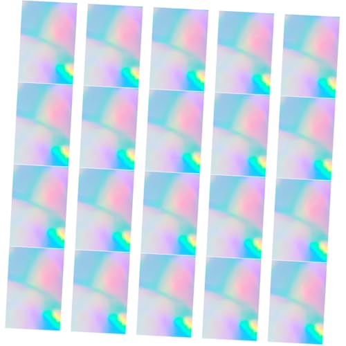 DINHEAROM 20Blätter Holografische Aufkleber Selbstklebend DIY Gravurfolie für Bastelprojekte und Kreative Anwendungen pro Packung von DINHEAROM