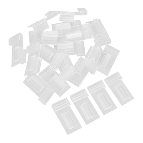 DINHEAROM 20Stücke Etikettenclips für Drahtregale Transparentes Design Einfaches Clip Design für Schilder Preisschilder Supermärkten Einzelhandel Langlebig von DINHEAROM