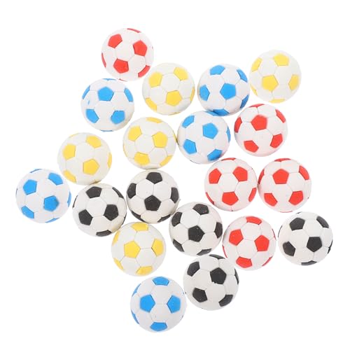 DINHEAROM 20Stücke Fußball Radiergummis Mini Radierer für Lustige Kawaii Radiergummi Figuren Studentenzubehör oder Schulgeschenk für Kreatives Lernen von DINHEAROM