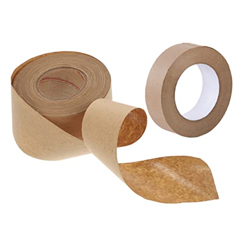 DINHEAROM 2Rolle Kraftpapier Klebeband Wasseraktiviertes Dichtungsband für Umweltfreundliches Verpacken Beschreibbar und Einfach zu Handhaben DINHEAROM 2Rolle Kraftpapier Klebeband Wasseraktiviertes Dichtungsband für Umweltfreundliches Verpacken Beschreibbar und Einfach zu Handhaben von DINHEAROM
