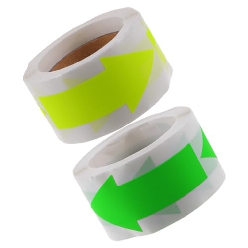 DINHEAROM 2Rollen Selbstklebende Pfeilaufkleber Leuchtende Markierungsaufkleber für und Verpackungen Aufkleber pro für Party und Geschenkverpackungen von DINHEAROM