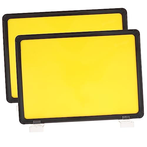 DINHEAROM 2Stücke Magnetische Preisschilderhalter für Lager und Büro Wiederverwendbare Magnetische Etikettenhalter mit Schwarzrahmen für Regale und Aufbewahrung von DINHEAROM