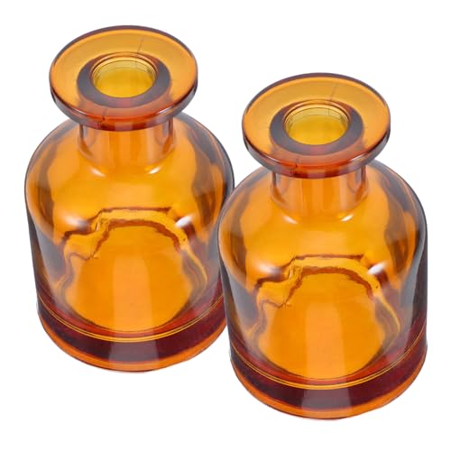 DINHEAROM 2Stücke Nachfüllbare Diffusorflaschen aus Runde Zylinderform Duftflasche für Aromatherapie Raumduft Büro und Auto für DIY Duftöle von DINHEAROM