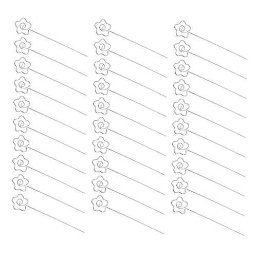 DINHEAROM 30 Stück Teiliges Metall Drahtclips für Fotos und Karten Vielseitige Memo und Namenskartenhalter Eleganter Silberner Drahtclip für Tischkarten bei Hochzeit Party und Familienfeier von DINHEAROM