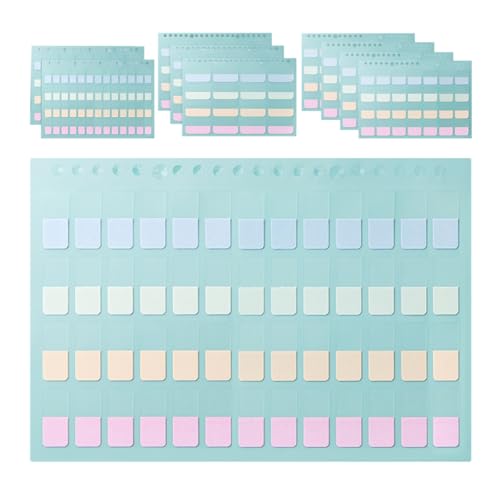 DINHEAROM 316 Stück Haftnotizen mit Bunten Seitenmarkern Selbstklebende Tabs für Bücher Schule und Büro Praktische Beschreibbare Index Tabs für Effektives Organisieren und Annotieren von DINHEAROM