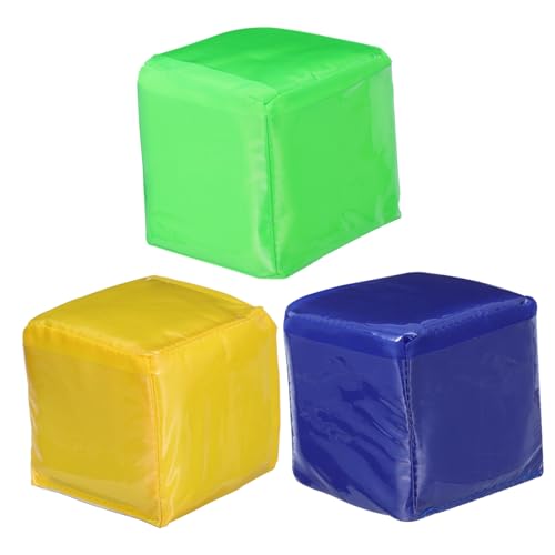 DINHEAROM 3Stücke Taschenwürfel mit Einstecktaschen Transparente Lernwürfel für Spiele DIY Bildung Hand Augen Koordination und Kreative Aktivitäten für Drinnen und Draußen von DINHEAROM
