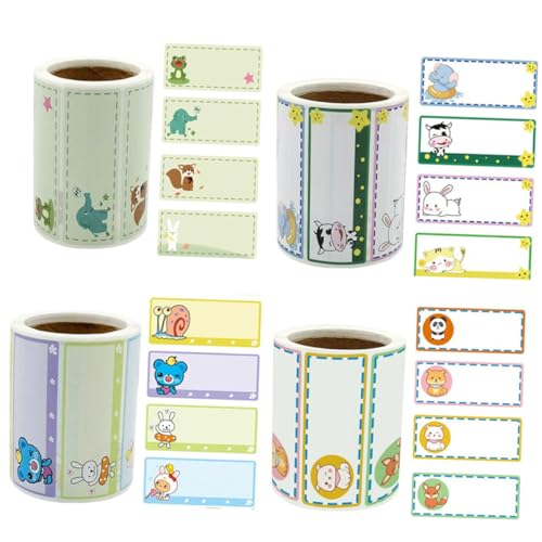 DINHEAROM 4 Rollen Namensaufkleber für Selbstklebende Etiketten für Lunchboxen Flaschen und Wetterfest Beschreibbar für Kindergarten und Schule Designs DINHEAROM 4 Rollen Namensaufkleber für Selbstklebende Etiketten für Lunchboxen Flaschen und Wetterfest Beschreibbar für Kindergarten und Schule Designs von DINHEAROM