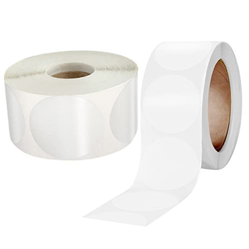 DINHEAROM 4Rollen Klarer Runder Etikettenaufkleber Transparente Klebeetiketten für Geschenkverpackungen Selbstklebend und Wetterfest für Karten und Umschläge von DINHEAROM