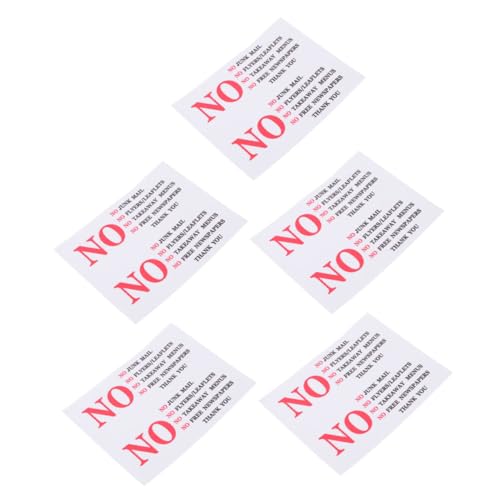 DINHEAROM 5 Blätter Selbstklebendes PVC Schild für Wetterfeste Briefkästen für Außenbereich Zuhause und Gewerbliche Nutzung DINHEAROM 5 Blätter Selbstklebendes PVC Schild für Wetterfeste Briefkästen für Außenbereich Zuhause und Gewerbliche Nutzung von DINHEAROM