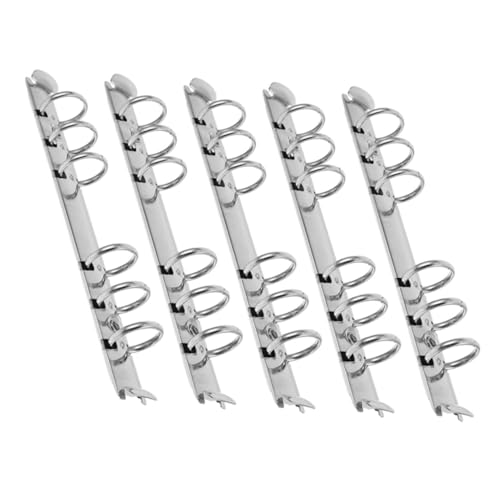 DINHEAROM 5 Stück Ring mechanik Binder Ringe aus Metall Leichtes Notizbuch zubehör für DIY Lose Blattsammlung Portabel für Büro Schule Zuhause von DINHEAROM