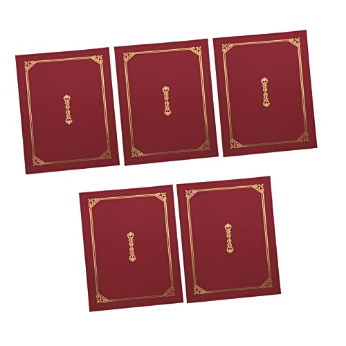 DINHEAROM 5 Stück Zertifikatshülle Inhaber eines Papierdiploms Diplom-Cover graviert Zertifikatsordner prägen dokumentenmappe mappen Zertifikatsrahmen aus Papier zertifikat a4 inhaber von DINHEAROM