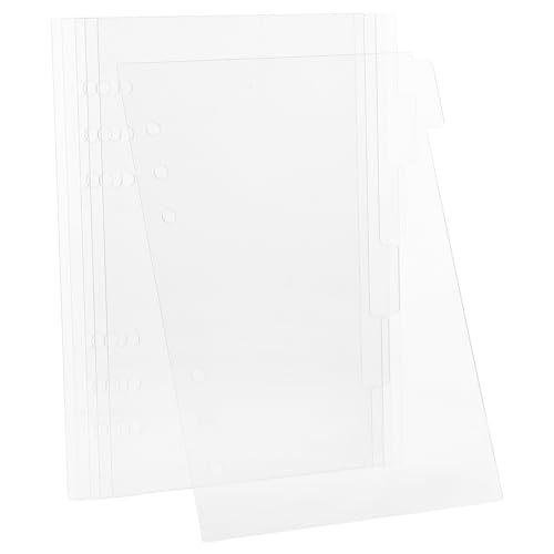 DINHEAROM 6 Stück Acryl Notizbuch Cover Set Teilig Nachfüllbare Trennblätter für Planer Transparentes Design für DIY Journale und Organisation für Notizbücher und Ordner von DINHEAROM