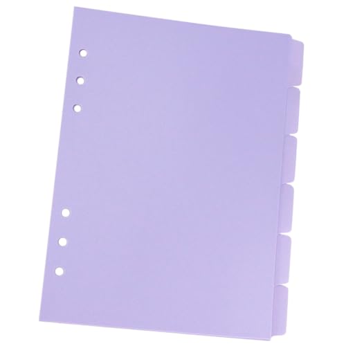 DINHEAROM 6 Stück Notizbuch Trennblätter Pastell Wiederverwendbare PP Divider mit Beschreibbaren Laschen für Büro und Schule für Ringordner und Notizblöcke von DINHEAROM
