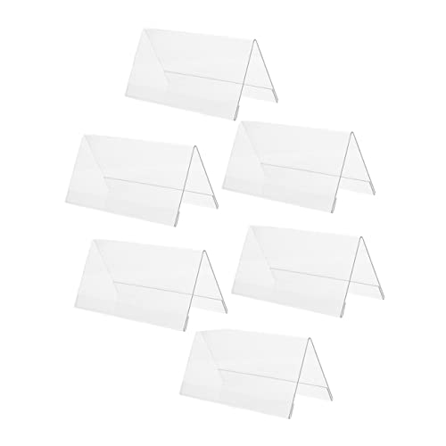 DINHEAROM 6Stücke Acryl Tischkartenhalter für Sitzplatznummern Stabiler Schreibtisch Namensschild Halter für Konferenzen Hochzeiten und Ausstellungen Wiederverwendbar von DINHEAROM