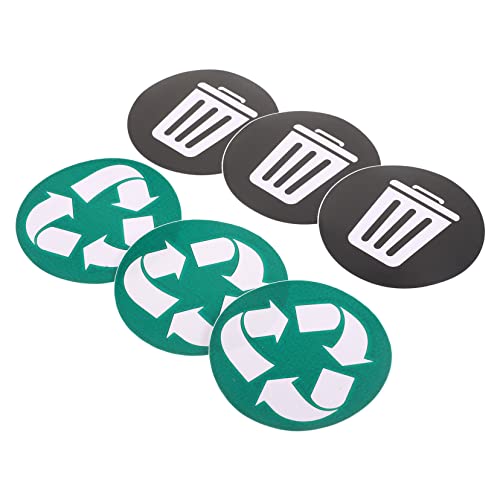 DINHEAROM 6Stücke Mülltrennung Aufkleber Selbstklebende für Abfallbehälter Wasserdichte Recyclingaufkleber zur Mülldosenklassifizierung für Zuhause Büro DINHEAROM 6Stücke Mülltrennung Aufkleber Selbstklebende für Abfallbehälter Wasserdichte Recyclingaufkleber zur Mülldosenklassifizierung für Zuhause Büro von DINHEAROM