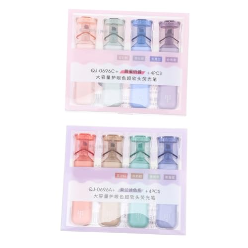 DINHEAROM 8Stücke Textmarker Pastellfarben Marker für Schule und Büro Praktische Hochlighter für Effizientes Lernen und Arbeiten für Notizen und Markierungen DINHEAROM 8Stücke Textmarker Pastellfarben Marker für Schule und Büro Praktische Hochlighter für Effizientes Lernen und Arbeiten für Notizen und Markierungen von DINHEAROM