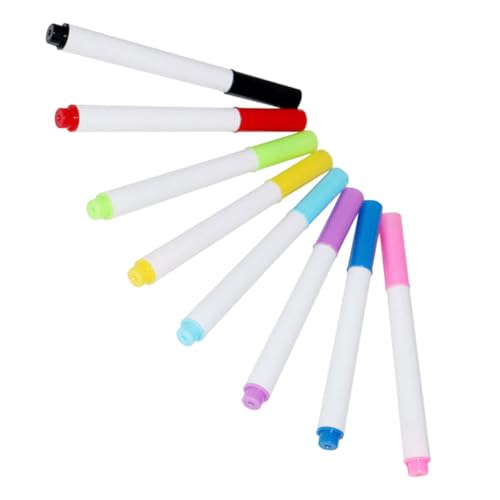 DINHEAROM 8Stücke Whiteboard Marker Trockene Löschstifte Abwischbar Wasserbasierte für Schule Unterricht und Kreative Aktivitäten von DINHEAROM