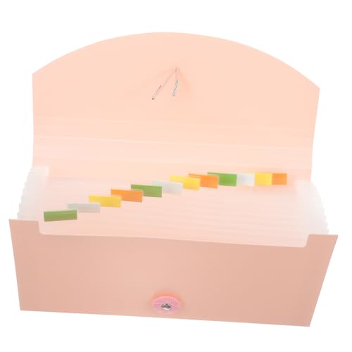 DINHEAROM Dokumentenmappe Fächermappe für Quittungen und Rechnungen Tragbarer Organizer mit Schnappverschluss für Büro Schule und Zuhause von DINHEAROM