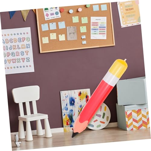 DINHEAROM Großer Aufblasbarer PVC Bleistift Luftballon Rot Schulparty Dekoration Einfach Aufzublasen Lebendige Klassenzimmer Party Deko für Freunde DINHEAROM Großer Aufblasbarer PVC Bleistift Luftballon Rot Schulparty Dekoration Einfach Aufzublasen Lebendige Klassenzimmer Party Deko für Freunde von DINHEAROM