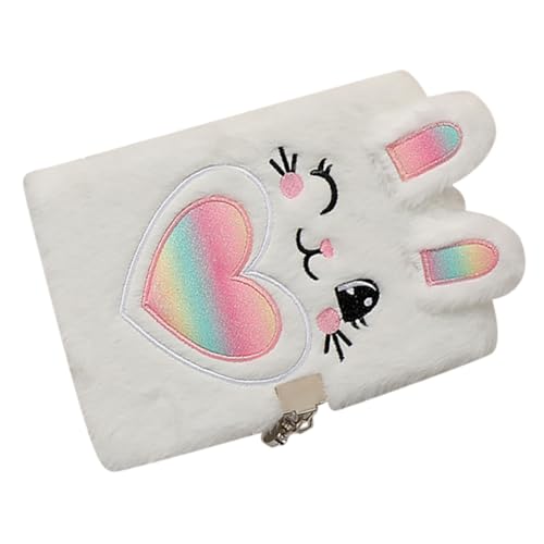 DINHEAROM Plüsch Notizbuch mit Schloss Tagebuch Cartoon Hase Flauschiges Tragbares Notizheft für Schüler Süßes Tagebuch mit Regenbogen Herz für Mädchen und Schüler DINHEAROM Plüsch Notizbuch mit Schloss Tagebuch Cartoon Hase Flauschiges Tragbares Notizheft für Schüler Süßes Tagebuch mit Regenbogen Herz für Mädchen und Schüler von DINHEAROM