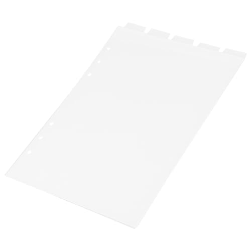 DINHEAROM Transparente PVC Notebook Trennblätter Abnehmbare Langlebige Organizer Register für Ringbücher Wasserfeste Seitentrenner für Planer Journal und Notizbücher von DINHEAROM