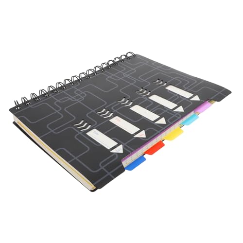 DINHEAROM Trennseite Spiralbuch Notizbuch Spiraljournal Notizblock Für Die Arbeit Jungen Spiralnotizblock Für Die Schule Projektplaner Schulbedarf College Journal Für Frauen von DINHEAROM