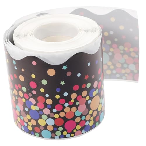 DINHEAROM Wellenrand Sticker Selbstklebend Klassenzimmer Pinnwand Dekoration Schwarz Bunte Punkte Tafelrahmen Aufkleber DIY Bulletin Board Borders DINHEAROM Wellenrand Sticker Selbstklebend Klassenzimmer Pinnwand Dekoration Schwarz Bunte Punkte Tafelrahmen Aufkleber DIY Bulletin Board Borders von DINHEAROM
