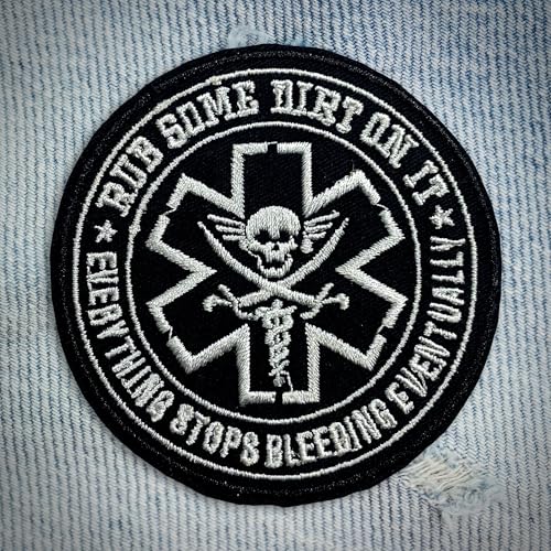 Rub Some Dirt On It Patch Medizinischer EMS EMT bestickter Aufnäher Sanitäter zum Aufnähen / Aufbügeln auf Stickerei-Aufnäher für Jacken, Rucksack, Hut, Uniform, DIY-Flicken Geschenke für Sie und Ihn von DINKOUTER