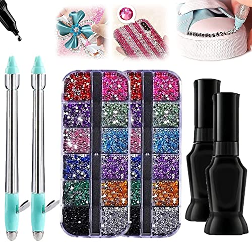 DINNIWIKL Blingal DIY Diamond Embroidery Pen, Blingal DIY Crystal Embroidery Pen, Diamond Painting Pen Embroidery Accessories Set for Kids Adults Beginners (2Set) von DINNIWIKL